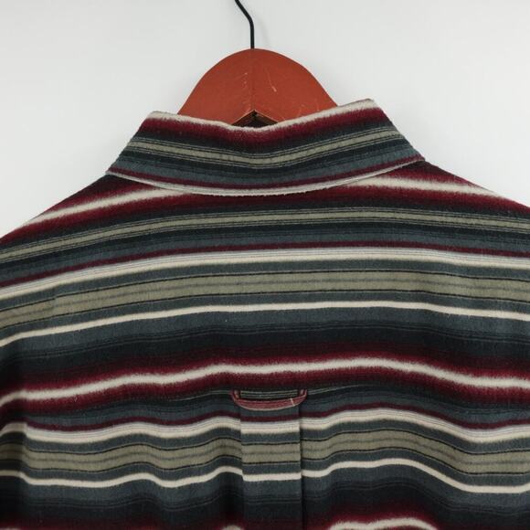 Woolrich Tribal Flannel Shirt Mens XL Multi-Color Striped Aztec Southwestern - Picture 9 of 16